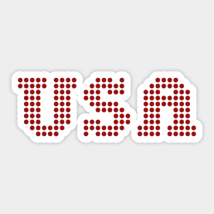 American Red Pixa Circle Sticker